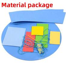 4pcs/6pcs/10pcs Handmade DIY Cap Materials Set, 3D Stereoscopic Adhesive Painting Hat, Early Educational Material Package For Children Multi, Boys And Girls Party Hat, Kindergarten Handmade Lesson Material Package, Random Style