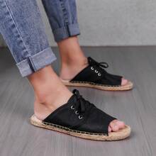 Sandali estivi originali di pescatore con suola in lino, aperti, fatti a mano intrecciati, slip-on, traspiranti, pantofole casual, scarpe in stile coreano in tessuto