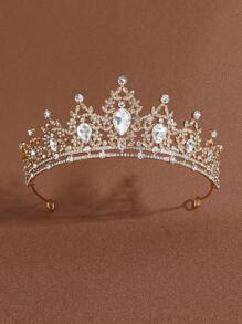 1 buc Coroană Roz Tiara Pentru Femei Coroana Prințesă de Cristal, Bandă de Păr Ziua de Naștere Regina Stras Cadou de Ziua de Naștere, Coroana Quinceanera Pentru Nuntă Petrecere Bal Accesorii