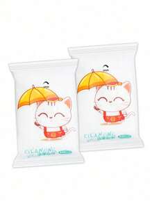 1/2/5/10/50 Packs [10 Pieces Per Pack] Disposable Cleaning Wipes, Portable Tissue Paper, Non-Alcoholic,Used For Cleaning Daily Necessities