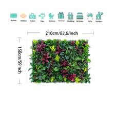 1 panou de fundal pentru panouri de perete verzi artificiale - design vibrant cu frunze tropicale, nu necesită electricitate pentru utilizare în interior/exterior, perfect pentru streaming live, petreceri, zile de naștere, nunți, decor pentru cameră și grădină, panouri decorative de perete, model 2D plat, nu multistrat sau model real.