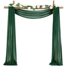 75*300cm/75*600cm 1pc Wedding Arch Draping Fabric Chiffon Outdoor Curtain Backdrop Sheer Arch Drapes For Thanksgiving Christmas Wedding Ceremony Party Ceiling Decoration Wedding Draping Fabric, Lavender Sheer Fabric For Draping Chiffon Fabric Drapes For Wedding Arch Decor