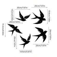 5 Stücke Vintage künstlerischer Stil Metall Vögel Wandskulpturen, aus geschmiedetem schwarzem Eisen, elegante fliegende Vogelsilhouetten Wandkunst, wetterfestes Design für Innen- und Außendekoration, ideal für Wohnzimmer, Schlafzimmer, Garten, Terrasse, Balkon und andere Wanddekorationen, perfektes Geschenkidee!