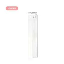 2 Stücke transparenter Acryl Weichton Dickenmesser, Weichton Glättmatte & Lineal, DIY Weichton Bastelbedarf Werkzeug