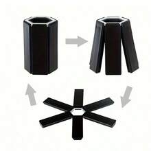 1pc/2pcs/3pcs Multi-Functional Foldable Heat Insulation Pad - Heat Resistant, Non-Slip Kitchen Mat, Suitable For Pots And Pans - Kitchen & Dining - Black - View 13