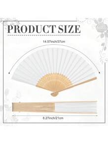 1pc/5pcs/10pcs/20pcs Foldable Bamboo Hand Fan, Handmade Japanese/Chinese Style, Suitable For Fans, Weddings, Brides, Dancing, Churches, DIY Decor, Gifts For Women, Party Favors