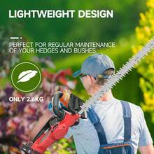 PULITUO Garden Tools And Accessories - Cordless Hedge Trimmer & Pruning Shears Set, Lightweight Electric Shrub Cutter With Rust-Proof Blades, Ergonomic Design For Plants, Flowers & DIY Gardening - Red - View 6