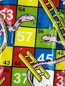 1pc Snake Ladder Board Game - Ideal For Improving Parent-Child Relationship And Strategic Skills - Multicolor - View 6