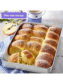 5 pezzi Set contenitori per alimenti in acciaio inossidabile con coperchi trasparenti - Grandi contenitori quadrati per carne, frutta e verdura - Perfetto per campeggio, uso esterno e domestico, contenitori organizzati e impilabili per la cucina - Ideale per uso domestico e all'aperto, essenziali per il campeggio|Contenitori impilabili|Conservazione durevole, Contenitori in acciaio inossidabile