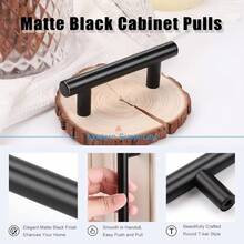 10 Pack 3-3/4 Inch Black Kitchen Cabinet Handles Dresser Pulls, Drawer Pulls Bathroom Handles, Closet Handles 3-3/4" - Black - View 4