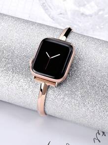 1 Stück Damen Armbanduhr im minimalistischen Stil, kompatibel mit Armband 44mm 40mm 45mm 46mm 41mm 49mm 42mm 38mm, elegantes, schlichtes, schmales Edelstahl Armband, kompatibel mit Series 10, Series 9, 8, SE, 7, 6, 5, 4, 3, Ultra 2