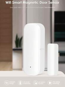 Sensor magnético inteligente para puerta, alarma de puerta/ventana para el hogar, alarma móvil conectada a WiFi, sensor antirrobo (baterías no incluidas). El producto utiliza una aplicación móvil para notificar el estado de apertura/cierre de la puerta/ventana, por favor revise los detalles del producto cuidadosamente antes de comprar. - Ver 3