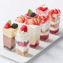 20/30/40/50/60 Stück Dessertbecher, Trifle-Becher geeignet für Desserts, Milch, Saft, Pudding, Eis, Gelee - perfekt für Hochzeiten, Partys, Feiertage und Heimdekoration