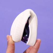 Girls Bowknot Hook And Loop Non-Slip Breathable Soft Bottom Cute Athletic Shoes, Indoor/Outdoor, Spring/Summer/Autumn, Campus, Student, Princess Canvas Sneakers - Navy Blue - View 5