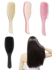 1 pieza Cepillo desenredante, cepillo desenredante para cabello rizado, liso, húmedo y seco, peine para adultos, peines profesionales para todo tipo de cabello - desenredar, alisar y masajear el cuero cabelludo - cerdas de nailon, mango de plástico ABS, cepillo, cepillo desenredante, cepillo de bola, juego de mini cepillos para el cabello, peine de madera, herramientas para el cabello, cepillo para el cabello, equipo de peluquería, peinado, peluquería, cepillo para el cabello, juego de cepillos para el cabello, peine para el cabello, peine para rizos, cepillo desenredante, cepillo para el cabello de mujer, barbero, accesorios de barbero, barbería, equipo de peluquería