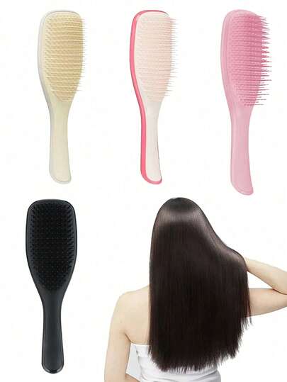 Escova desembaraçadora (1 unidade), ideal para cabelos cacheados, lisos, secos e molhados. Pente profissional para todos os tipos de cabelo - desembaraça, alisa e massageia o couro cabeludo - cerdas de nylon, cabo de plástico ABS. Escova, escova desembaraçadora, escova esférica, conjunto de mini escovas de cabelo, pente de madeira, ferramentas para cabelo, escova de cabelo, equipamentos de cabeleireiro, penteado, cabeleireiro, escova de cabelo, conjunto de escovas de cabelo, pente para cabelo, pente para cachos, escova desembaraçadora, escova de cabelo feminina, barbeiro, acessórios de barbeiro, barbearia, equipamentos de cabeleireiro.