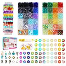 1 set de nuevas pulseras de cuentas, diseño casual y lindo, configuración DIY de múltiples estilos, patrón de dibujos animados, estilo femenino, decoración de joyas, colgante encantador, arte decorativo