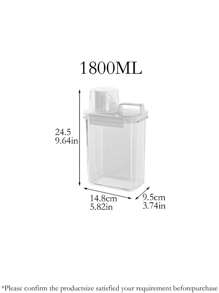 1pc Airtight Food Storage Container For Pet Food, Grain, Cat Litter, Large Capacity With Measuring Scale Lid And Carry Handle, Variety Of Sizes Available