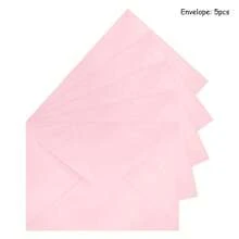 Set di cancelleria con busta. Buste eleganti rosa con decorazioni floreali, ideali per inviti a feste di compleanno, laurea, matrimonio e regali