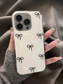 Cute 3D Gradient Glitter Phone Case, Compatible With IPhone 17 Pro Max, 17 Pro, 17 Air, 16, 15, 14 Plus, 13, 12 Pro Max, 11, Luxury Shiny Protective Soft Cover - Bow - View 4