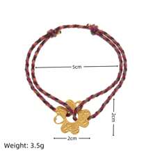1Pc Summer Fashion Bohemian Style Clover Women's Hand Rope, Clover, Heart, Moon, Square Brand Scalable Bracelet, Suitable For Travel Photography, Daily Leisure, Vacation And Play, Suitable For Summer Beach Vacation, Outdoor Activities, Holiday Outings, Women's Jewelry Accessories