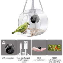 Bird Feeder With Camera Smart Backyard House Camera With Live View Instant Arrival Alerts Auto Capture Video Outside Wild Watching Cam Gift For Bird Lovers - Trong sáng - Xem 4