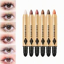 6 Highlighter Eyeshadow Pencils, Glitter Sequins, Contour Double-Ended Eyeshadow Sticks, Lazy Eyeshadow Makeup