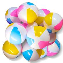 10pcs 4-Color PVC Inflatable Beach Balls, Suitable For Summer Beach, Swimming Pool Party Supplies, Gifts, Festival Birthday Home Decoration, Fun Floating Inflatable Balls