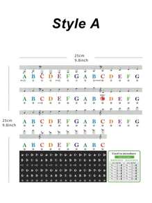 1 pièce Stickers de clavier de piano pour 88/76/61/49/44/36 touches, Gros stickers de lettres colorées et audacieux pour piano, Stickers de notes de clavier de piano transparents et amovibles, Petit piano, Tambours, Claviers de piano, Piano, Clavier de piano, Clavier