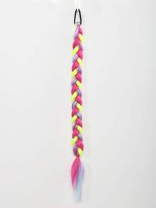 1pc Girls Hair Kids Rainbow Hair Tie Princess Accessories Toddler Elastics Baby Accessories No Damage Braid - Multicolor - View 10