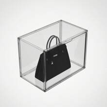 1 Pieza Caja de exhibición transparente organizadora - Organizador de bolso multicompartimento, Caja de almacenamiento transparente para joyas y accesorios, Elegante decoración para el hogar y la oficina, Contenedor duradero y hermoso