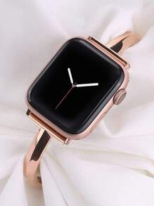 1 Stück Damen Armbanduhr im minimalistischen Stil, kompatibel mit Armband 44mm 40mm 45mm 46mm 41mm 49mm 42mm 38mm, elegantes, schlichtes, schmales Edelstahl Armband, kompatibel mit Series 10, Series 9, 8, SE, 7, 6, 5, 4, 3, Ultra 2