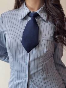 1 szt. damski krawat bez wiązania w jednolitym kolorze, muszka w stylu Y2K, szalik cosplay JK, odpowiedni do noszenia na co dzień, na uczelnię i na imprezę biznesową, jako element dekoracji świątecznej - A - Zobacz 4