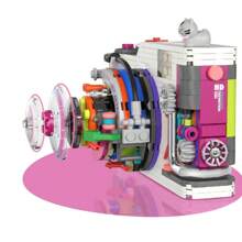 Vivid And Durable ABS Material Vintage Camera Building Block Assembled Model Kit, Retro Dual-Sided Nostalgic Camera Model Blocks, Creative Desktop Decor, Suitable For Boy Girl Birthday Gifts, Thanksgiving, Festivals, Home Decor, No Electricity Required