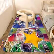 Mighty Morphin Power Rangers Fluffy Carpet INS Style Soft For Bedroom Floor House Washroom Non-Slip Bedside Rugs