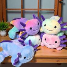 9 ornamentos para escritorio de peluche suave de gecko en colores surtidos, juguetes de peluche de geco coloridos adecuados como regalos de cumpleaños y decoración del hogar, accesorios creativos