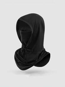1 pièce Cagoule de protection solaire en soie de glace unisexe - Cache-visage complet résistant aux UV pour le cyclisme - Écharpe tube respirante, sans couture et réglable au cou avec cordon de serrage, couvre-chef pour moto, vélo, pêche avec oreilles pendantes, masque solaire pour femmes, capuche de cyclisme pour hommes