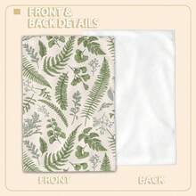 2 Pcs Vintage Leaves And Plants Botanical Hand Towels, Set Of 2 Decorative Hand Bath Towel For Bathroom Kitchen Accessories, 16x24 In - Lá và cây cổ điển - Xem 3