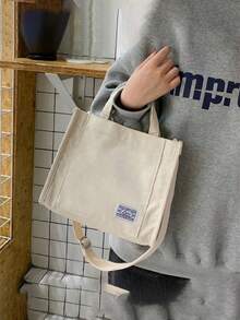 Bolsa de almuerzo de lona de pana, caja de almuerzo con cordón, bolsa de picnic de tela, pequeña bolsa de mano, recipiente de comida, bolsa de almacenamiento de alimentos para volver a la escuela, bolsa de accesorios para el almuerzo escolar, bolsa de almuerzo para mujeres, accesorios de picnic - Multicolor - Ver 2