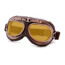 Retro Motorcycle Goggles Glasses Vintage Moto Classic Goggles For Harley Pilot Steampunk ATV Bike Copper Helmet