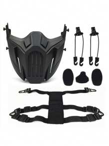 Tactical Half Face Mask Outdoor Hunting Paintball Protective Helmet Mask Cs Wargame Shooting Protection Mask