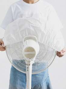 1/2/5pcs 18 Inch Fan Cover,White Half-Wrap Fan Dustproof Cover For Home Use, Waterproof, Moisture-Proof, Dustproof Fan Protective Cover, Easy To Put On And Take Off, Washable And Reusable, Keeping The Fan Clean For School,Office,Household,Travel,Washable,Reusable,Bag Organizer,Storage For Holiday Gift Giving