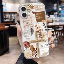 Inspirational Mobile Phone Case, Adorned With Elegant Script And Floral Accents, Suitable For IPhone 16, 15, 14, 13, 12 And 11 Pro Models, Made Of TPU Material, And Provides Shockproof Protection. Ideal For Family, Friends, Children, Birthdays, Spring, Holidays, Boyfriends, Girlfriends, And Valentine's Day Gifts.