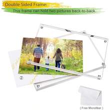 Acrylic Photo Frame 13 X 18 Cm (5 X 7 Inch)-Set Of 5, Double Sided Picture Frame With Magnetic, Clear Frameless Desktop Photo Block - 5 X 7 Inch / 13 X 18 cm - View 2