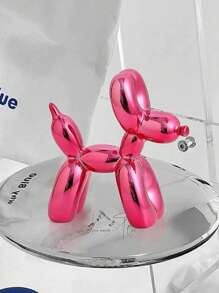 1 pieza Escultura de resina de un perro globo pequeño estilo nórdico, decoración de interiores para el hogar, ornamento de animales pequeños artesanía de resina creativa