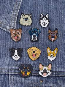 10Pcs Cute Pet Dogs Enamel Pins Brooches For Women Animals Badges Lapel Pins Fashion Jewelry Clothing Accessories Pet Lover Gifts