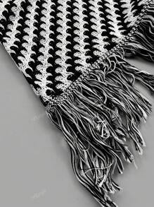 Women's Fashionable Minimalist Elegant Contrast Color Striped Knitted Sleeveless Dress