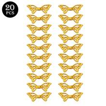 Zinc-Plated Alloy Perforated Butterfly Wing Spacer DIY Bracelet With Beaded Accessories, Retro Perforated Butterfly With Beaded Alloy Jewelry, Handmade Materials