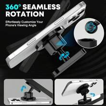 1pc Gym Car Magnetic Phone Holder, 360 Degree Adjustable Portable Phone Holder, Fitness Equipment Accessories, Carbon Texture, Diamond Mesh, Double Magnets, Clip-On, Silicone Base, 17mm Ball Head, Lazy Holder, Outdoor Photography Support Stand, Suitable For Indoor Outdoor Home Gym Car Kitchen Bathroom Phone Holder, Sport, Gym, Home Exercise, Sport Accessories, Gym Accessories, CrossFit Accessories