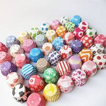 25/50pcs-Cute Mini Thumb Cake Molds, 2.5cm/5cm Cake Baking Paper Cups, Pastry Liners, Baking Paper Cup Cake Cups, Non Stick Paper Cup Cake Racks, Various Patterns, Suitable For Home Kitchens, Dessert Baking Supplies, New Year's And Valentine's Day Gifts, The Best Gift For Family And Friends - Multicolor - View 7